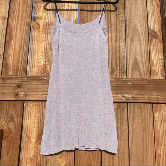 Guess Colllection… Lavender Gray, Mini Slip on Dress with Black Thin Straps - Picture 3 of 8